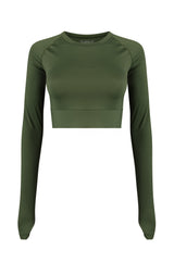 the nemesia crop top green