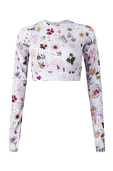 the nemesia crop top flower print