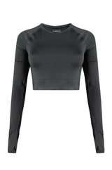 the nemesia crop top subtle black