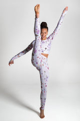 the clematis long leggings flower print