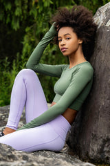 the nemesia crop top green