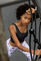 the geranium crop top subtle black